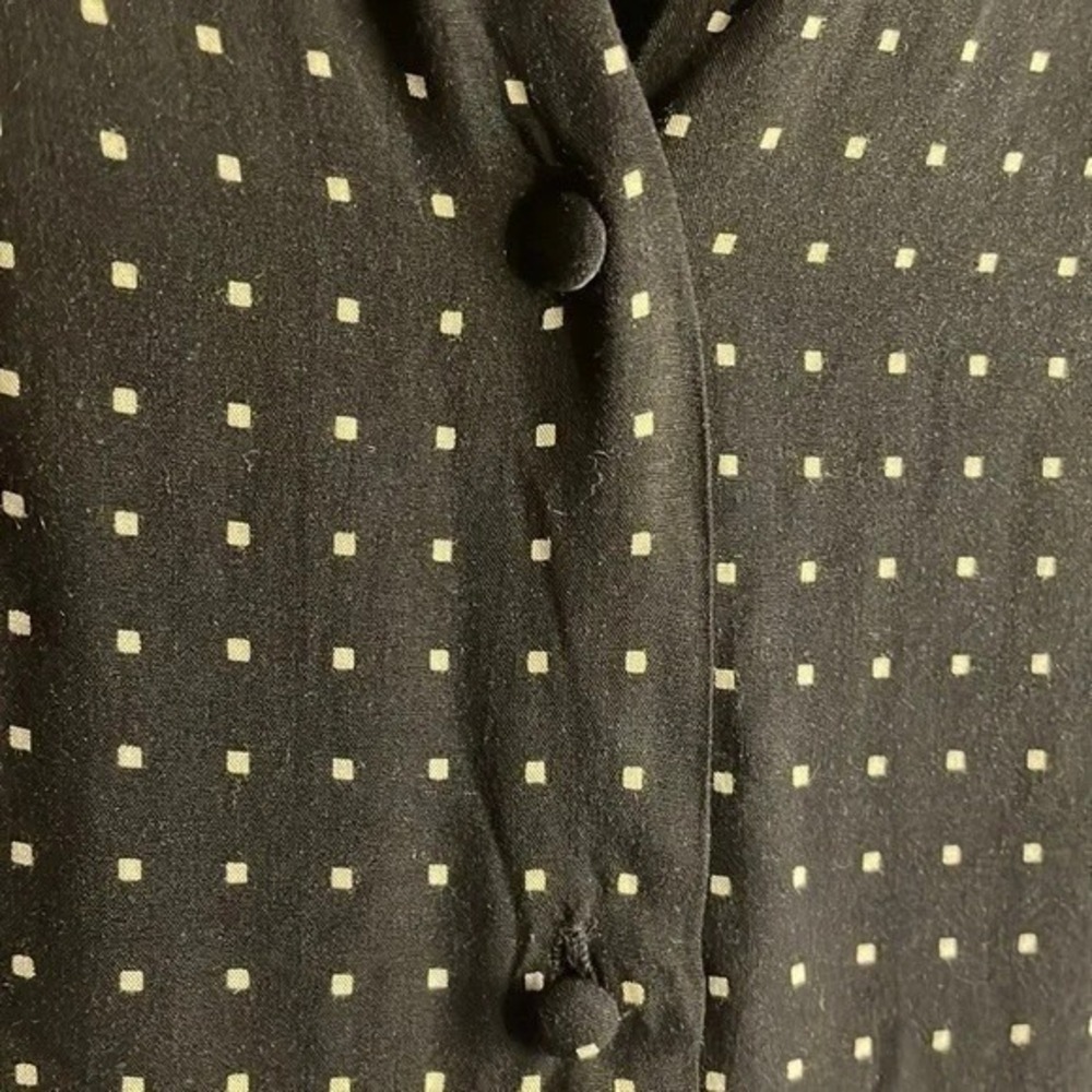 Zara Basic Black Polka Dot Long Sleeve Blouse Womens Size XS - Picture 2 of 5